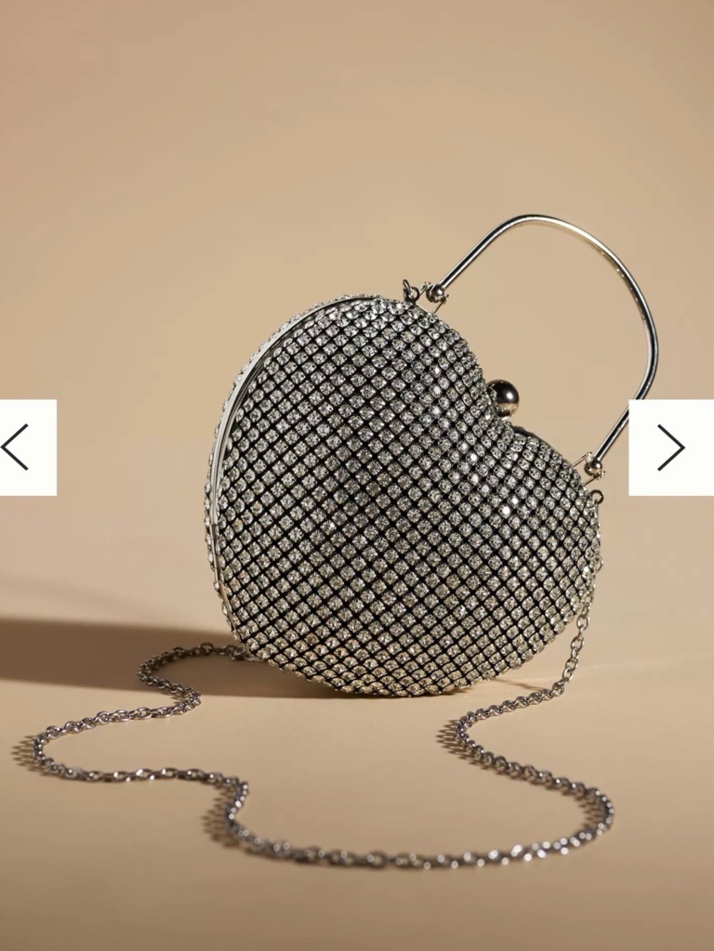 By Anthropologie Heart Rhinestone Clutch